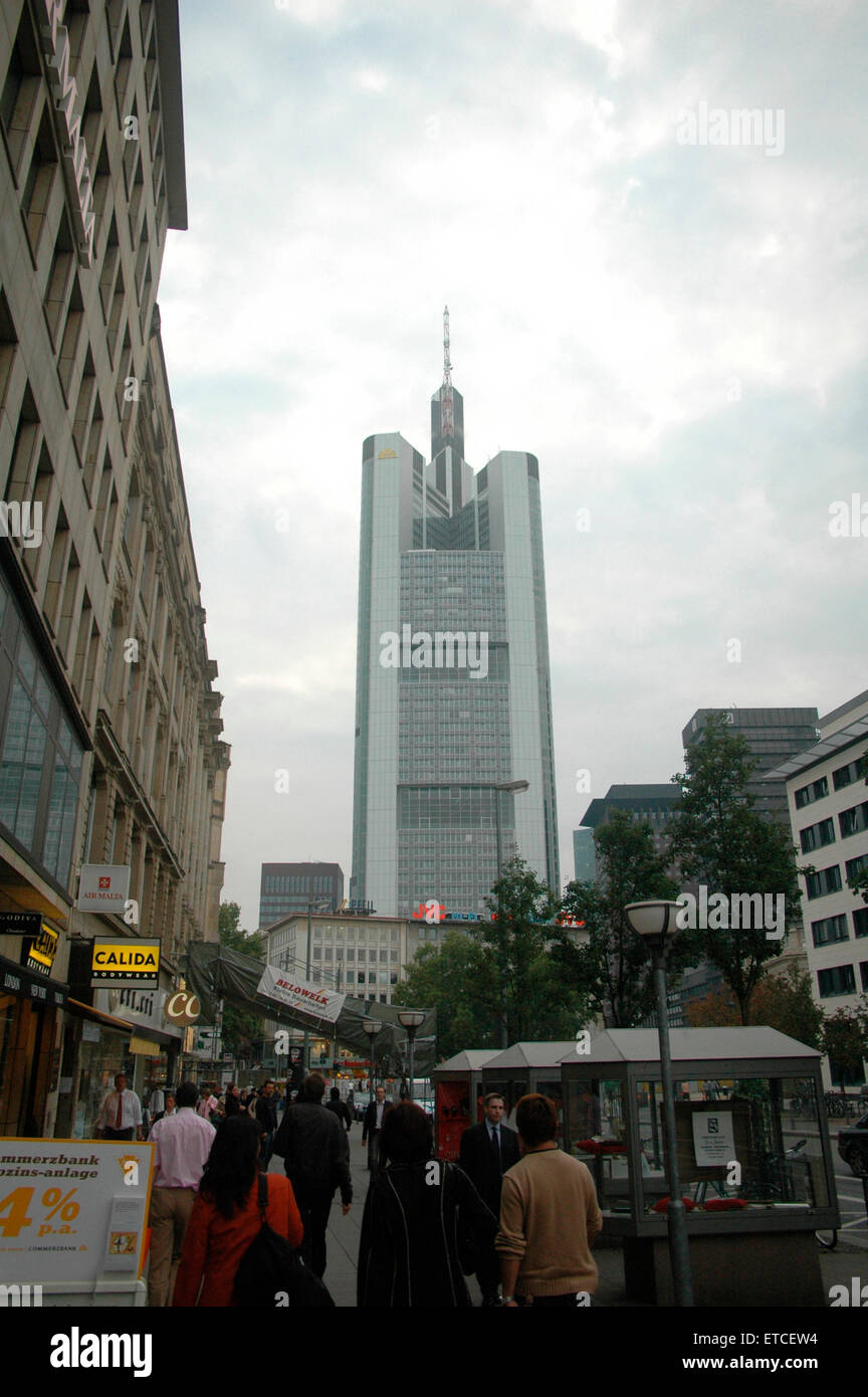 Commerzbank-Zentrale, Frankfurt. Stockfoto