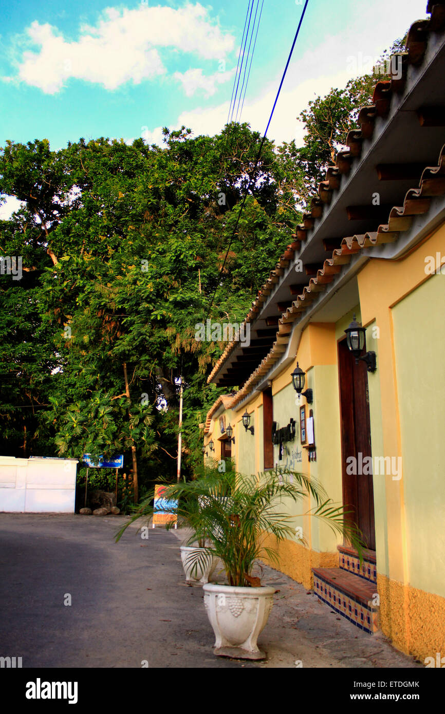 Kleine Straße in Choroni, Venezuela Stockfoto