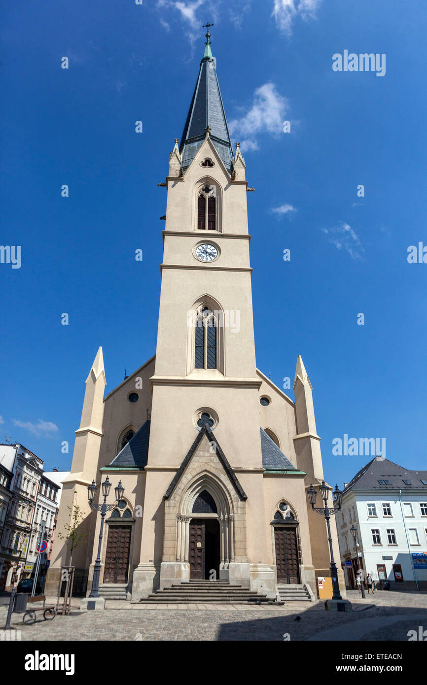 Liberec, Nord böhmischen Stadt, Kirche des Hl. Antonius, Tschechische Republik Stockfoto