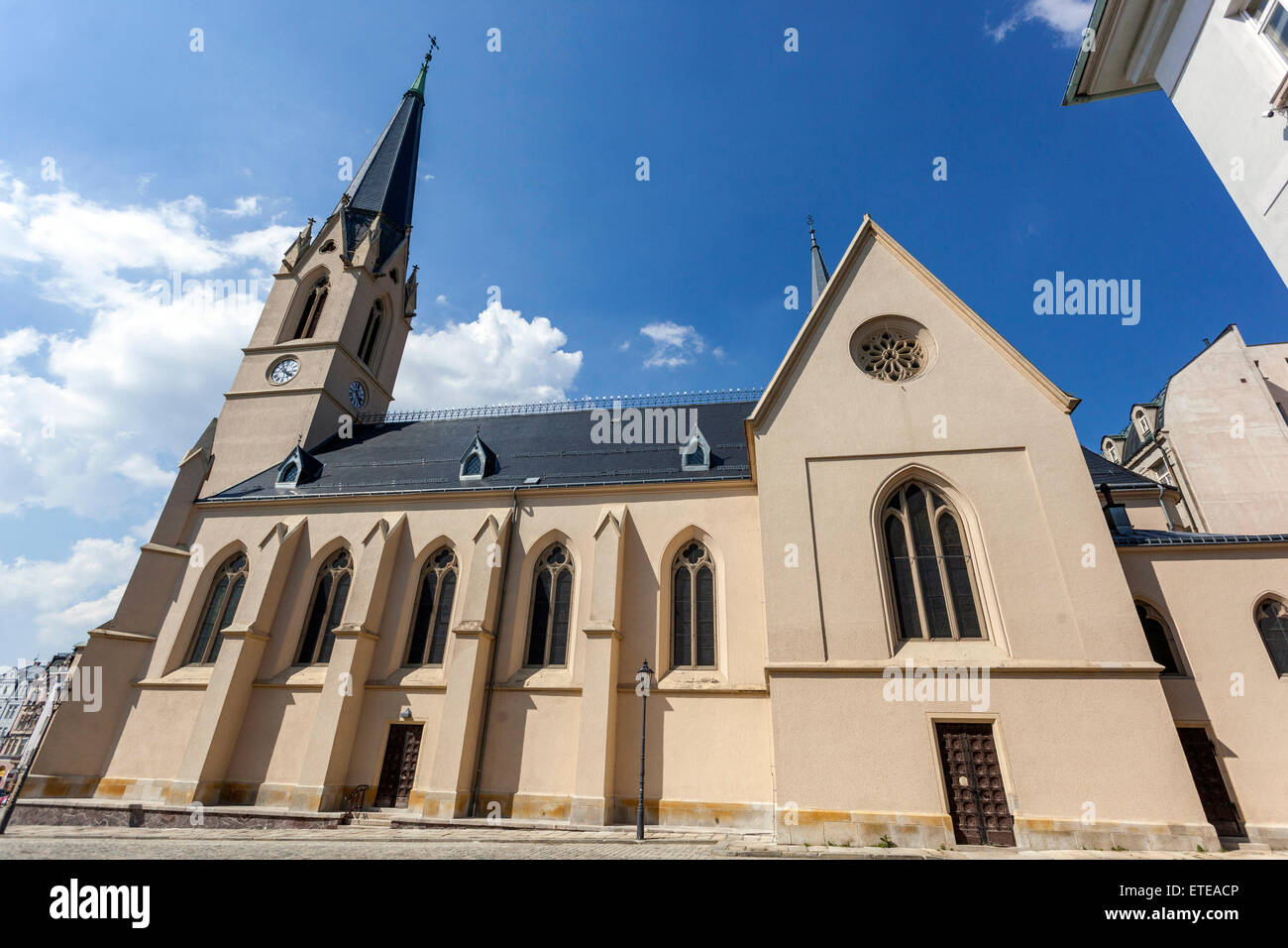 Liberec, Nord böhmischen Stadt, Kirche des Hl. Antonius, Tschechische Republik Stockfoto