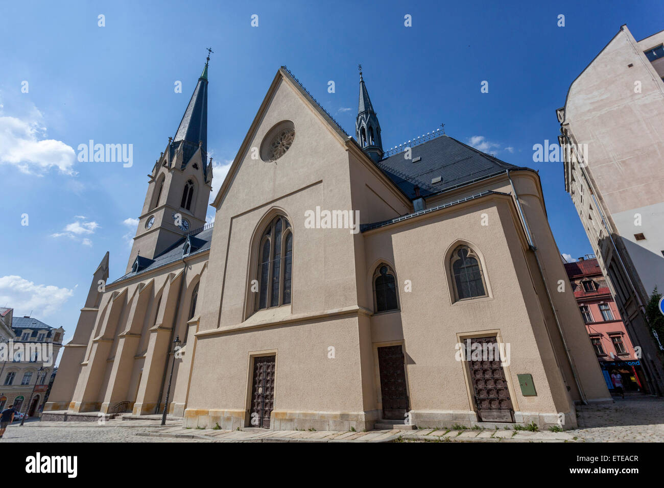 Liberec, Nord böhmischen Stadt, Kirche des Hl. Antonius, Tschechische Republik Stockfoto