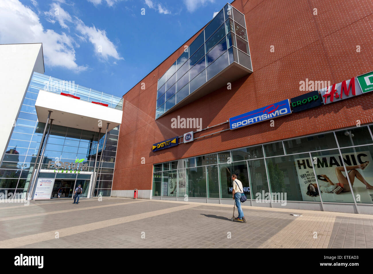 Liberec, Nord böhmischen Stadt, neues Einkaufszentrum, Tschechische Republik Stockfoto