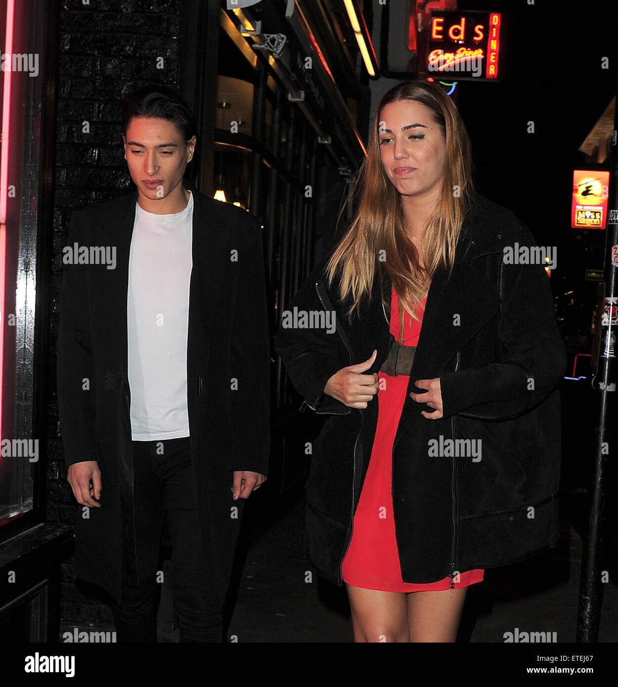 Prominente besuchen Zara Martin Party im Restaurant La Bodega Negra mit Soho: Natt Weller, Amber Le Bon wo: London, Vereinigtes Königreich bei: 4. Februar 2015 Credit: WENN.com Stockfoto