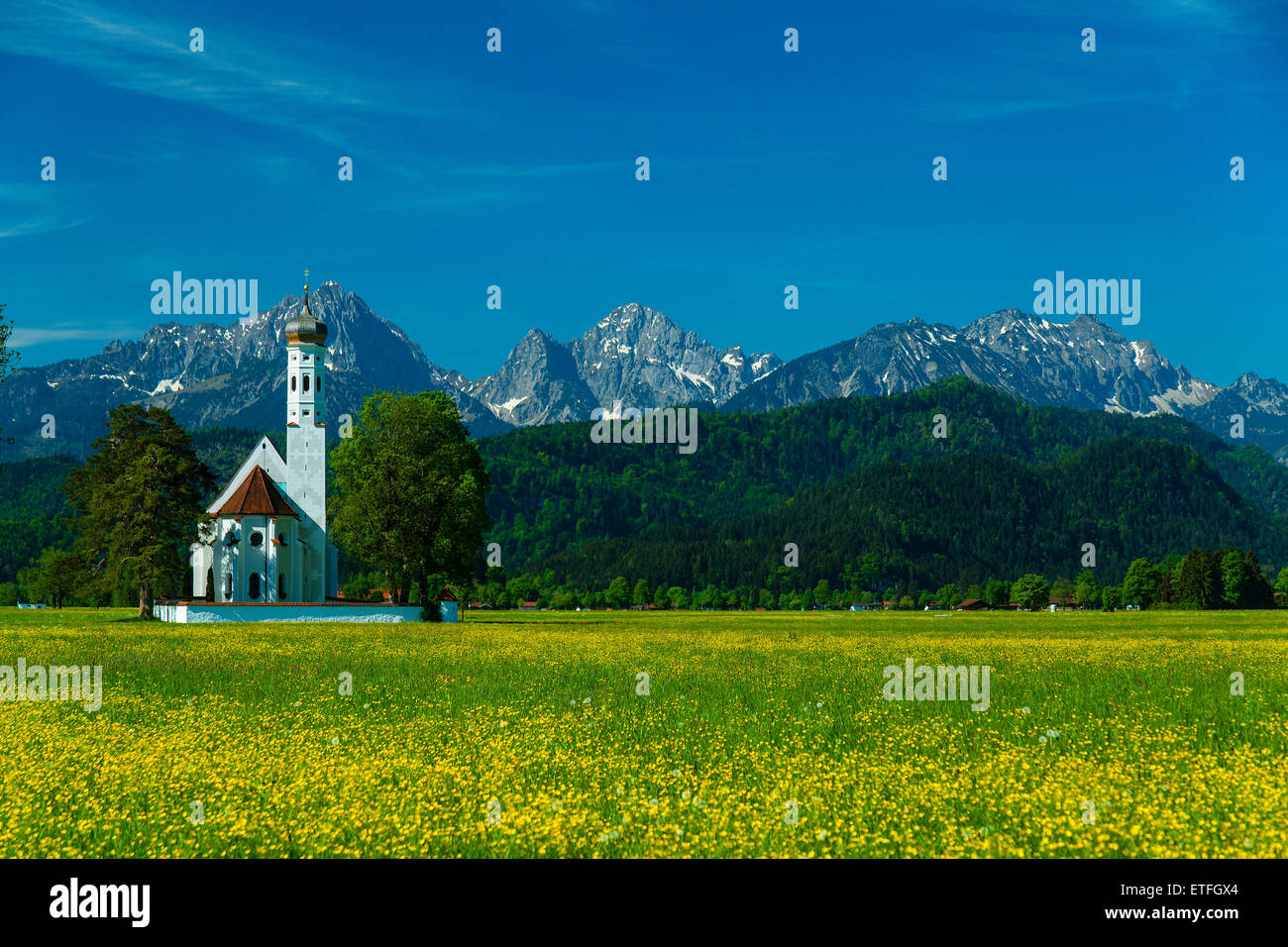 Kirche St. Coleman in Bayern, Deutschland Stockfoto