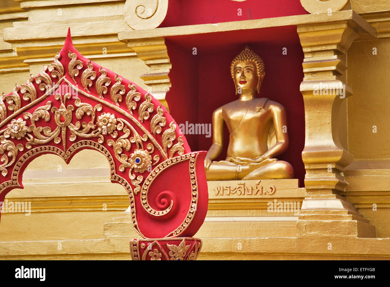 Buddha-Statue in Chaing Mai. Stockfoto