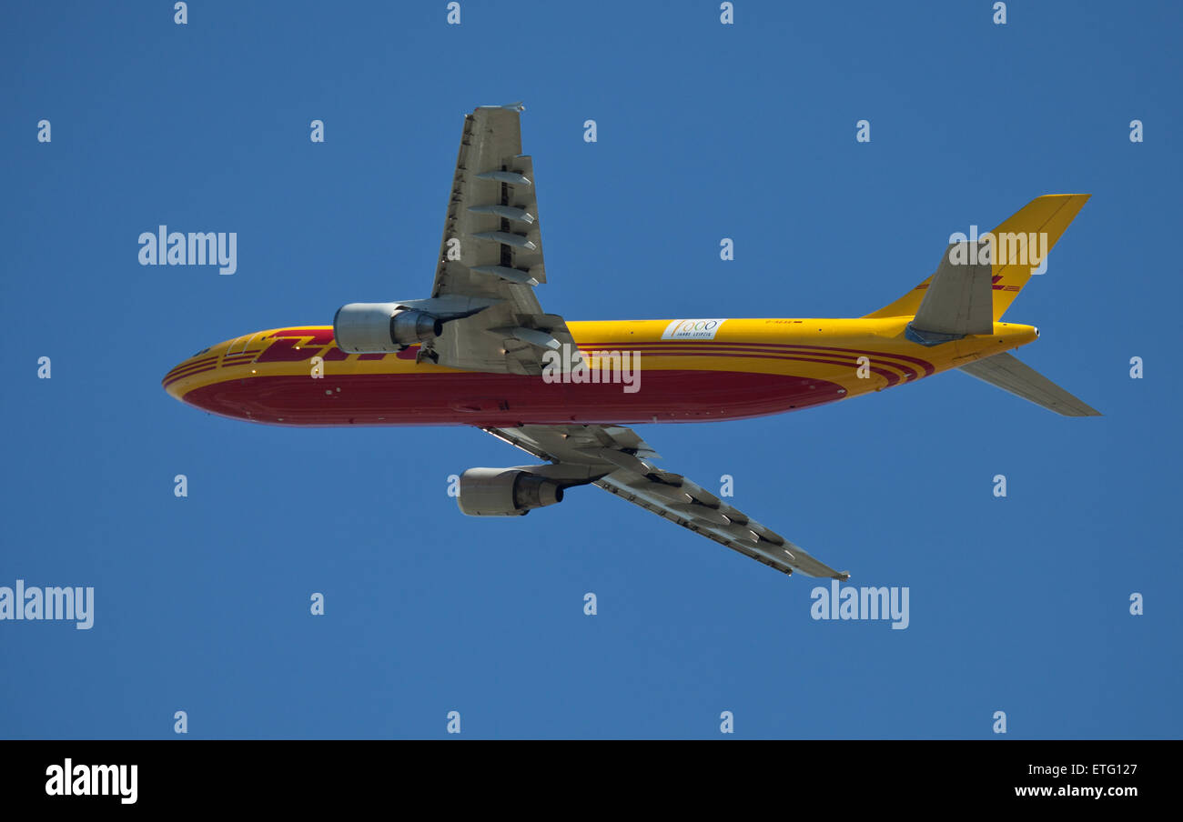DHL Express Airbus a300 D-AEAR Abflug Flughafen London-Heathrow LHR Stockfoto