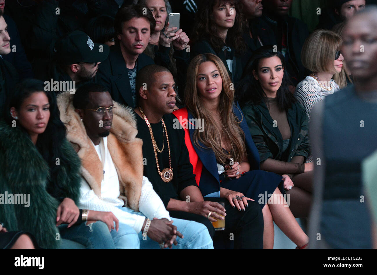 Mercedes-Benz Fashionweek - Kanye West und Adidas Originals - innen mit: Sean "Diddy" Combs, Jay-Z, Beyonce, Kim Kardashian Where: New York City, New York, Vereinigte Staaten, wann: 12. Februar 2015 Kredit: Ivan Nikolov/WENN.com Stockfoto