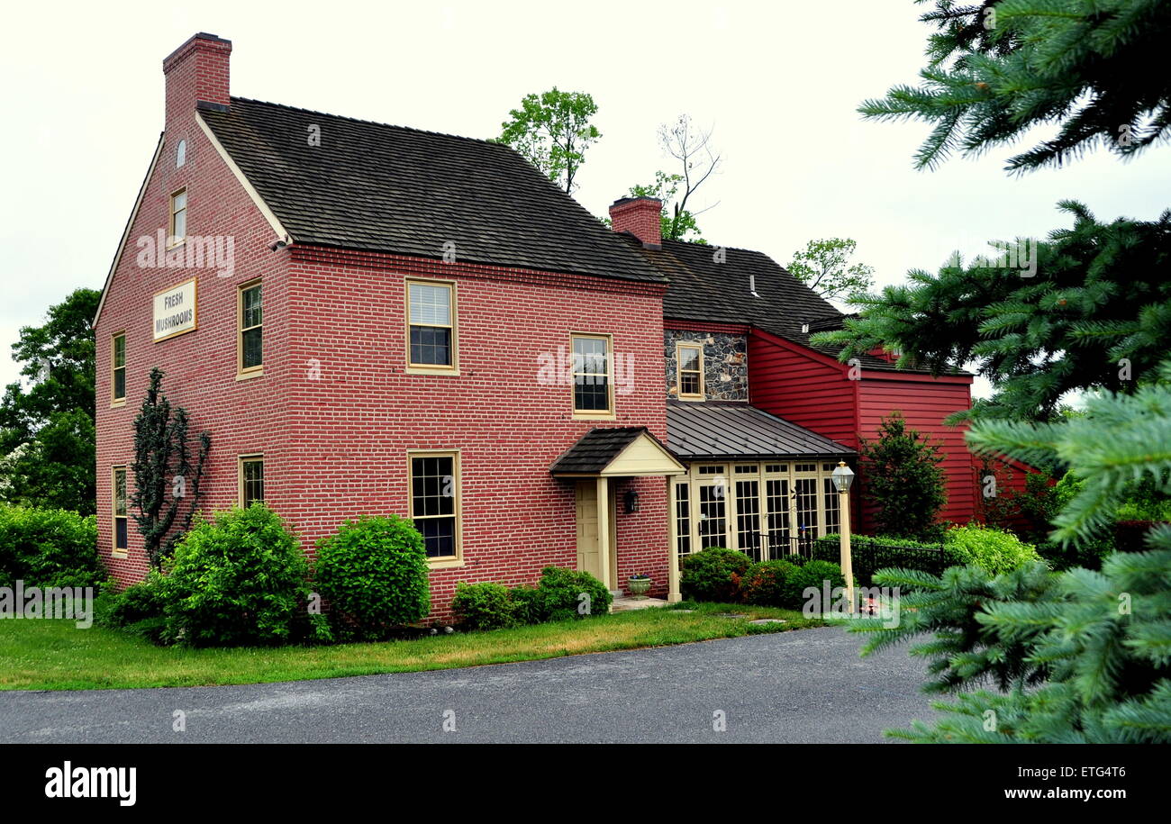 Kennett Square, Pennsylvania: The Woodlands, 1828 erbaut und im Jahre 1890 von der Philiipis-Familie erworben Stockfoto