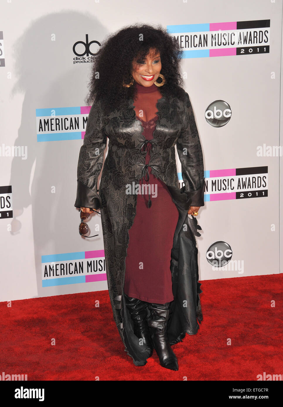 LOS ANGELES, CA - 20. November 2011: Chaka Khan angekommen 2011 American Music Awards im Nokia Theatre L.A. Live in tun Stockfoto