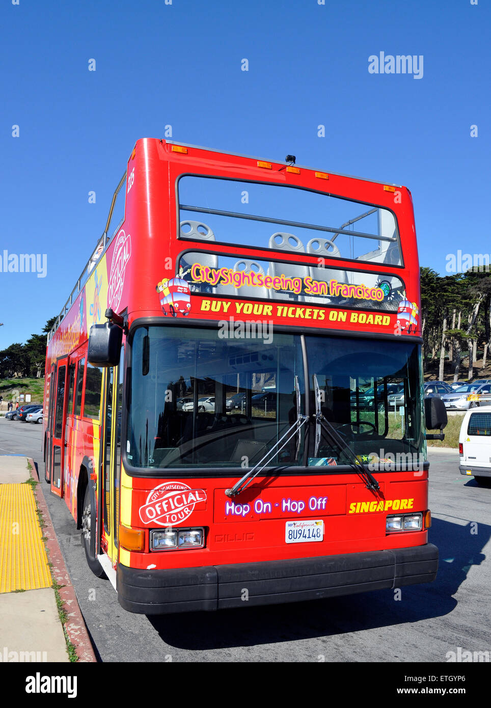 Doppeldecker-Tour-Bus, San Francisco Stockfoto