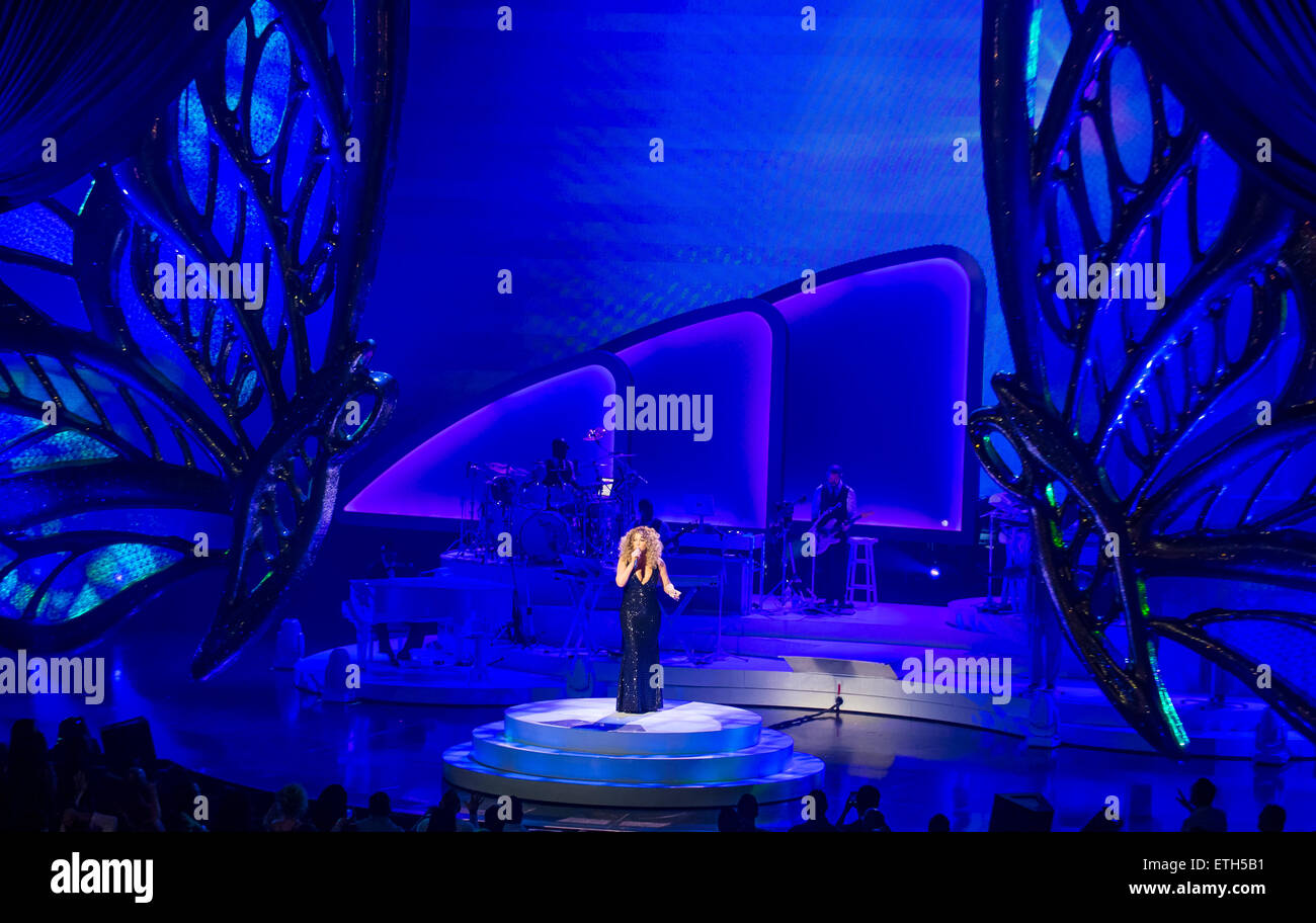 Sängerin Mariah Carey führt beim Start ihrer Residency MARIAH 1 bis unendlich in Las Vegas Stockfoto