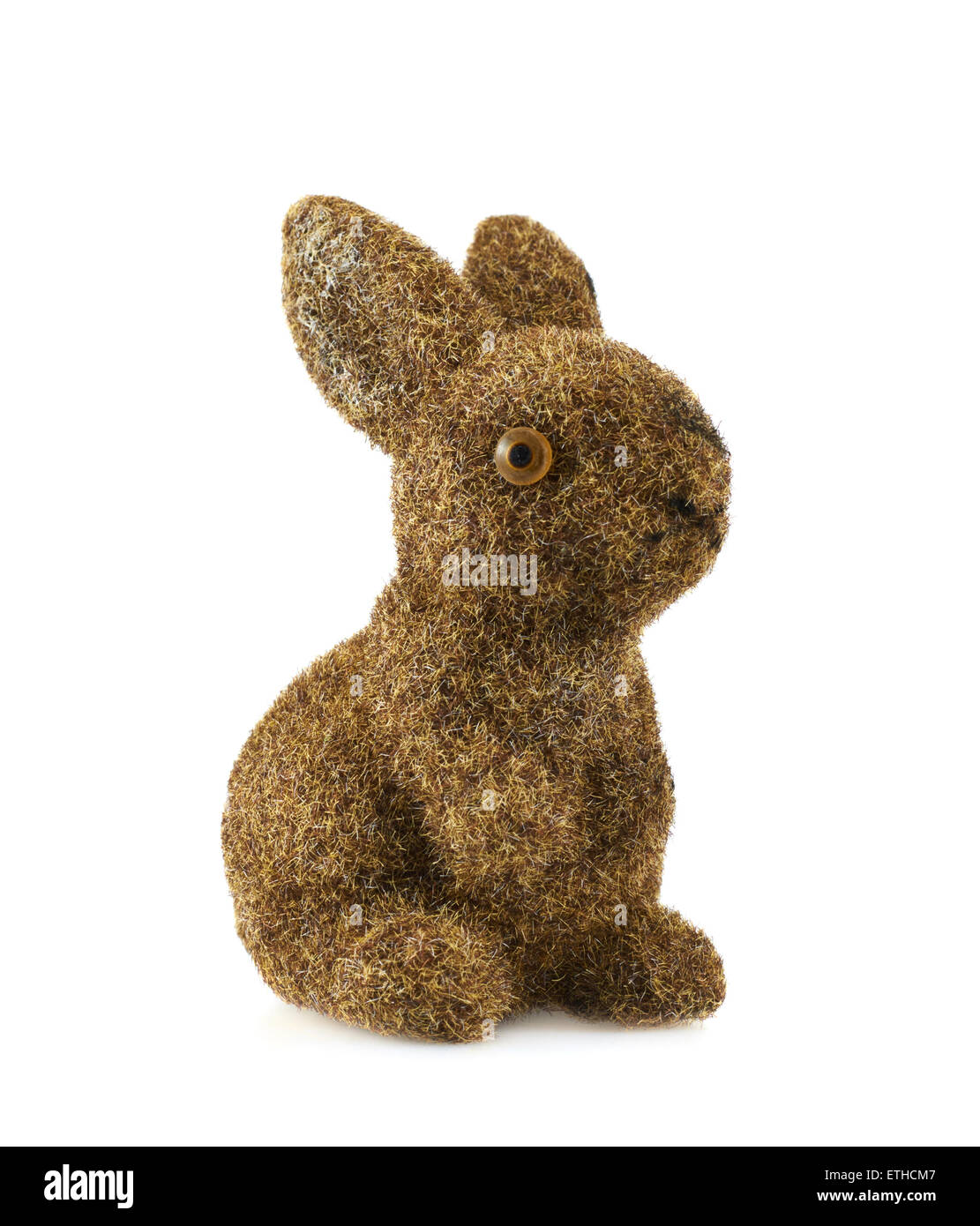 Spielzeug-Hase-Statuette isoliert Stockfoto