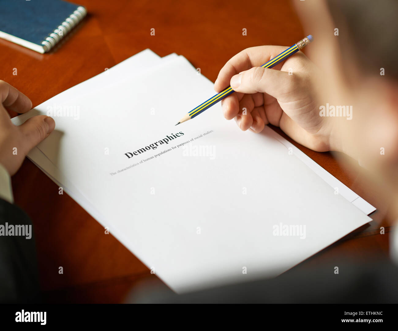 Demografie-Definition-Zusammensetzung Stockfoto