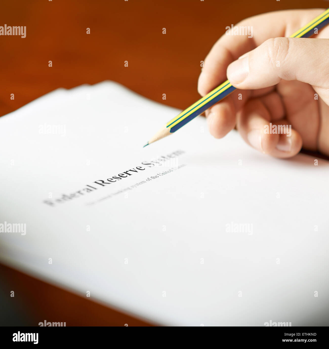 Federal Reserve System Definition Zusammensetzung Stockfoto