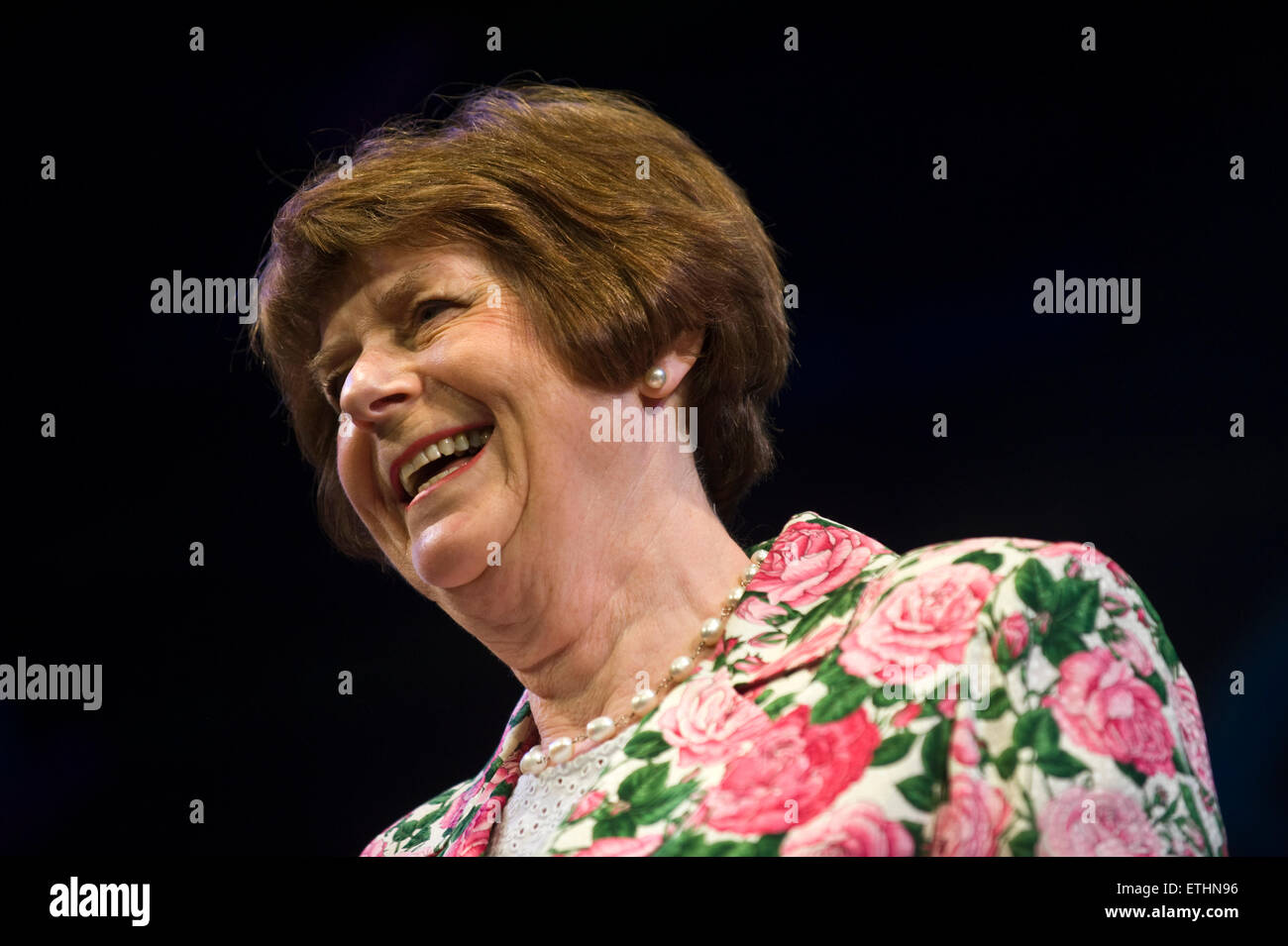 PAM Ayers Dichter, Komiker, Autor & Songwriter auf der Bühne bei Hay Festival 2015 Stockfoto