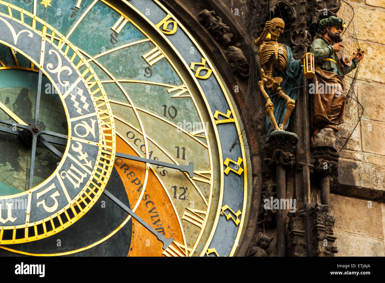 Astronomische Uhr in Prag, Tschechien. Europa. Stockfoto