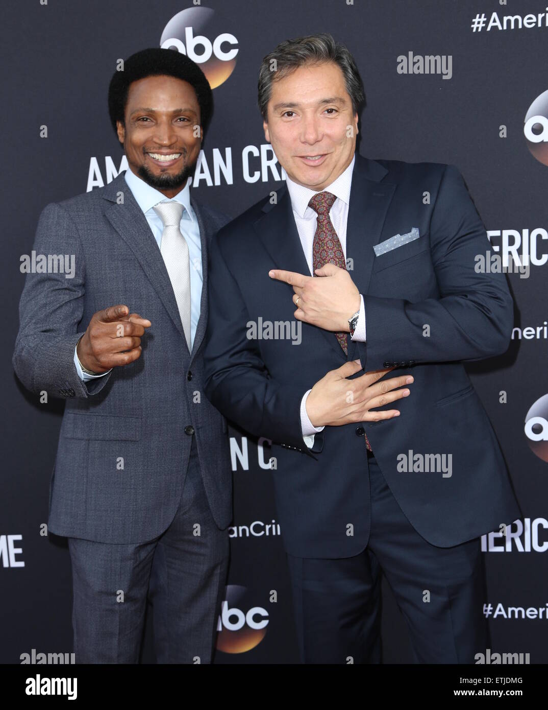 Premiere des ABCs "American Crime" im Ace Hotel - Anreise mit: Elvis Nolasco, Benito Martinez wo: Los Angeles, California, Vereinigte Staaten von Amerika bei: Kredit-28. Februar 2015: Guillermo Proano/WENN.com Stockfoto