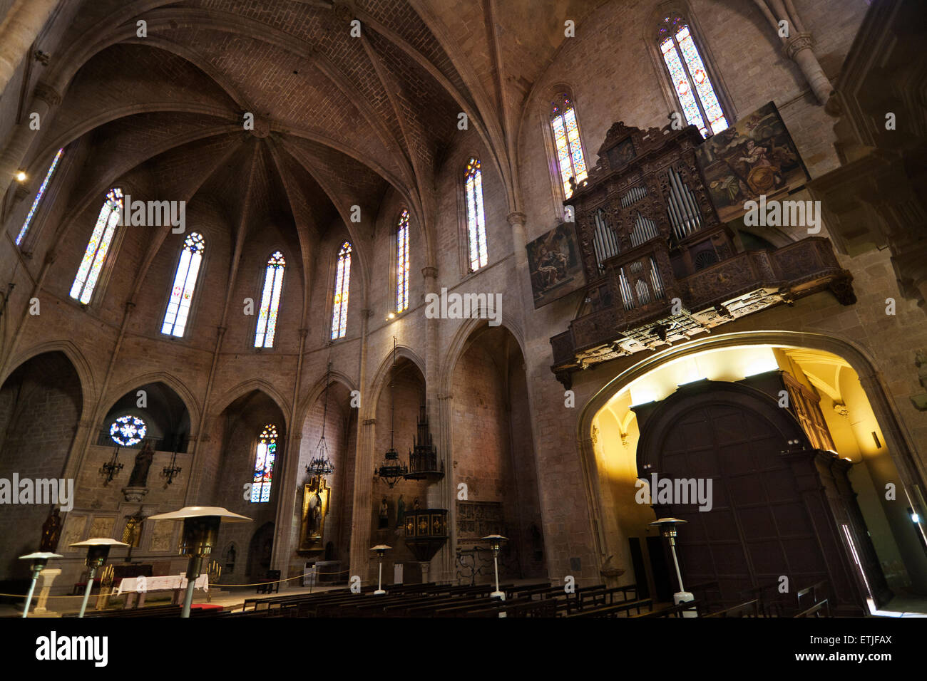 Die Kirche Santa Maria. Montblanc. Gothic. Stockfoto