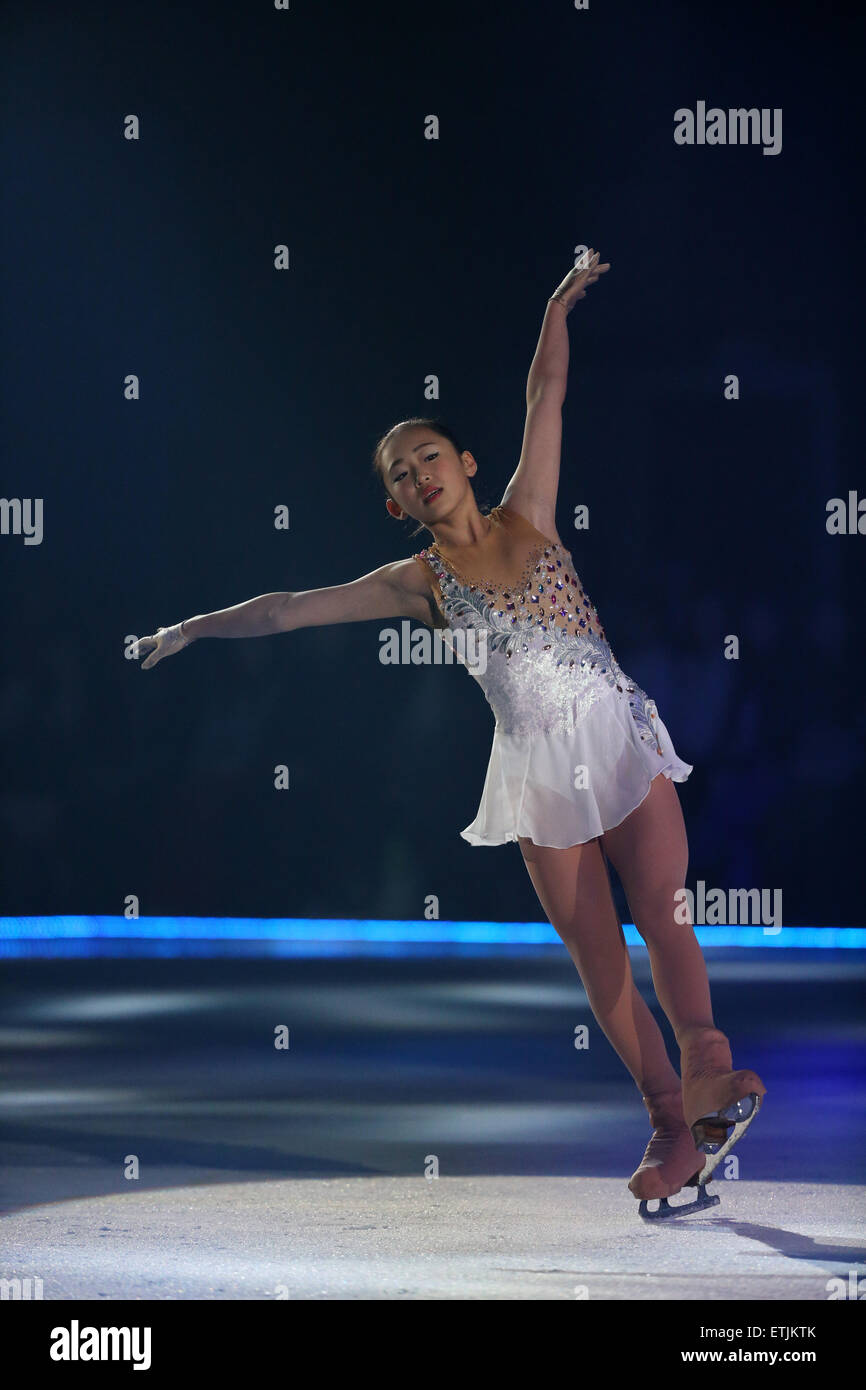 Yuna Aoki, 12. Juni 2015 - Eiskunstlauf: Dreams on Ice 2015 Shinyokohama Skate Center in Kanagawa, Japan. (Foto von Jun Tsukida/AFLO SPORT) Stockfoto