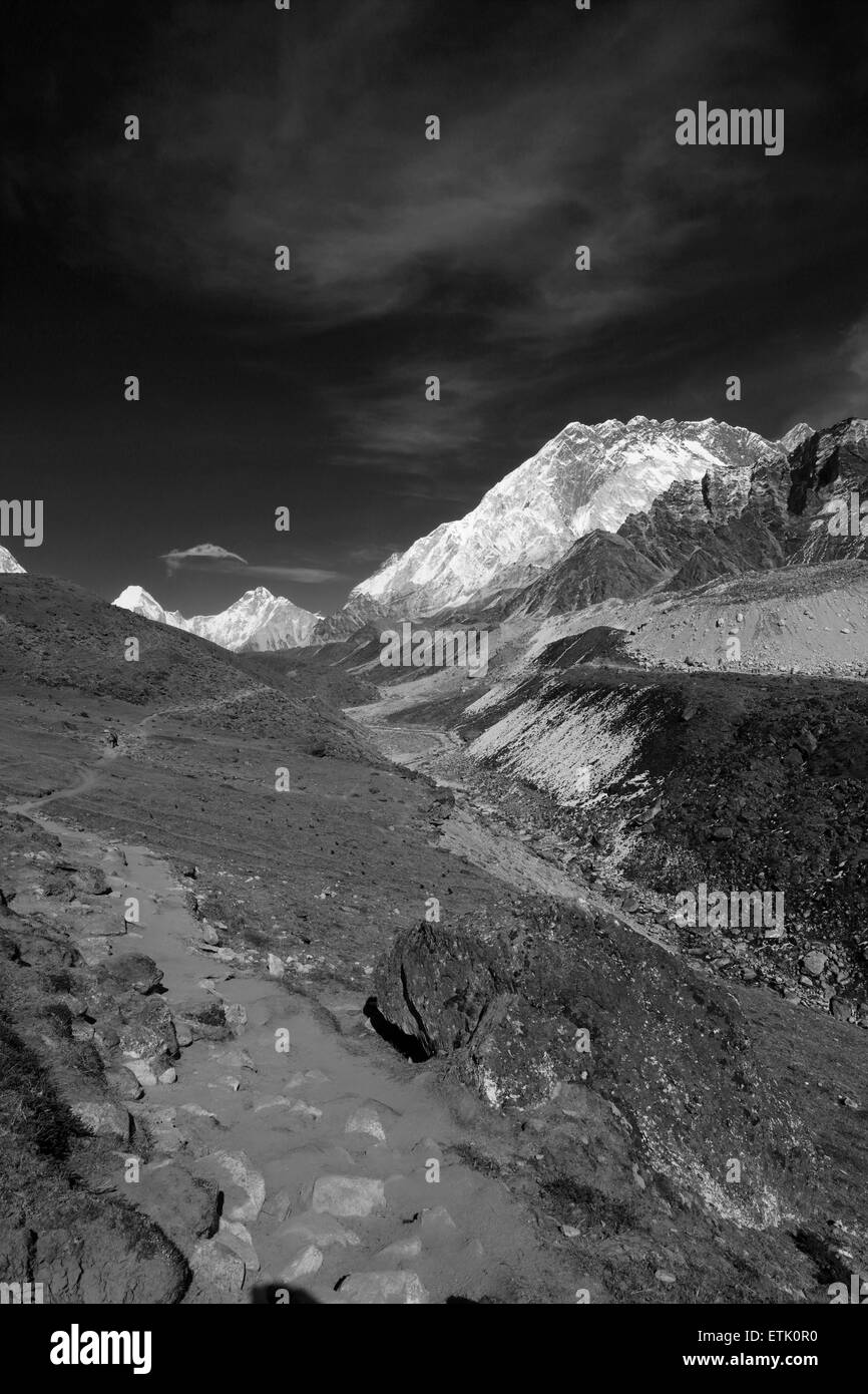 die Thokla Dughla Pass, Everest base camp Trek, UNESCO-Weltkulturerbe, Sagarmatha Nationalpark, Solu Khumbu Bezirk, Stockfoto