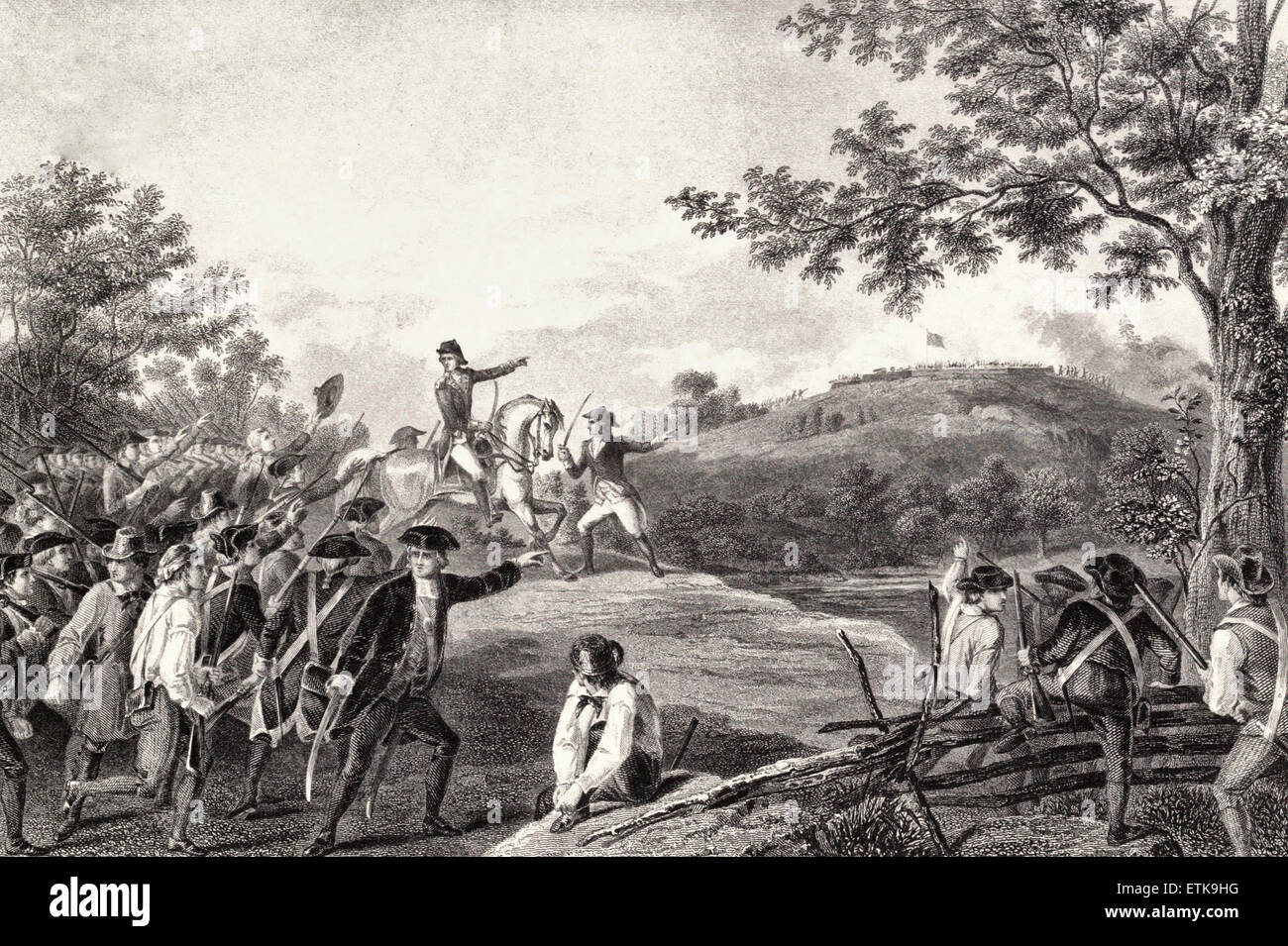 General Stark in Bennington, Vermont USA revolutionärer Krieg, 1777 Stockfoto