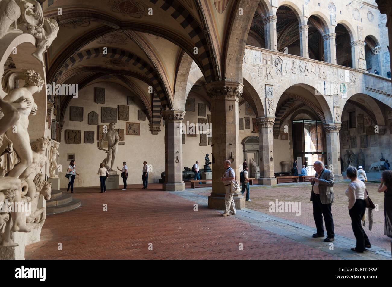 Das Bargello (Palazzo del Bargello) Interieur, Florenz, Italien