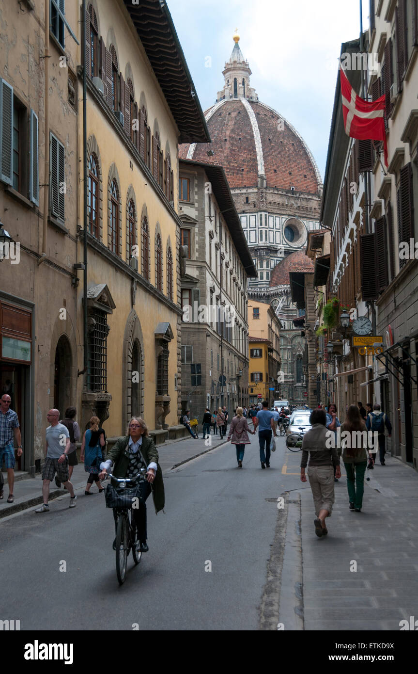 Die Kuppel der Basilika di Santa Maria del Fiore, Florenz, Italien Stockfoto