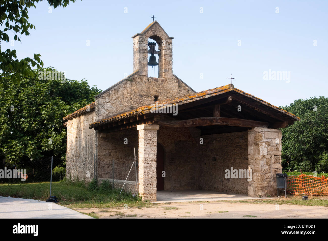 Sant Antoni-Kapelle. Cornellà de Terri. Stockfoto