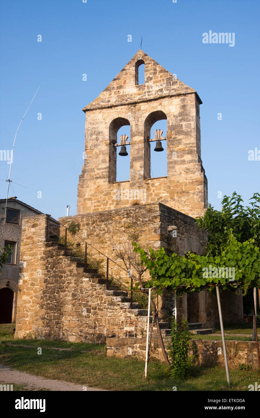 Kirche Santa Magdalena de Noves. Camós. Stockfoto