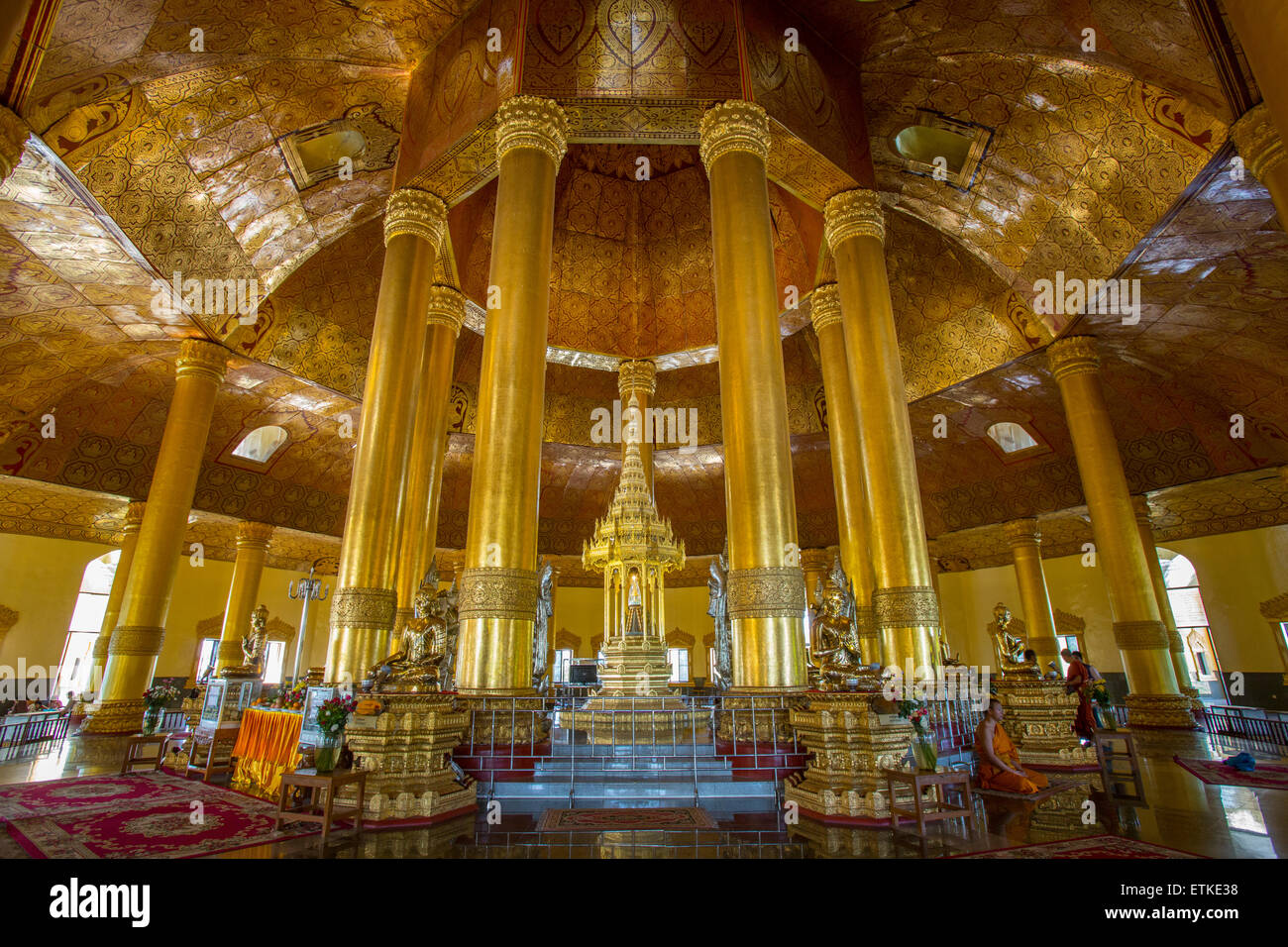 Zahn-Reliquie-Pagode, Yangon, Myanmar Stockfoto
