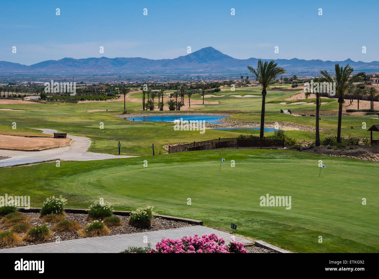 Golf im sonnigen Spanien Stockfoto