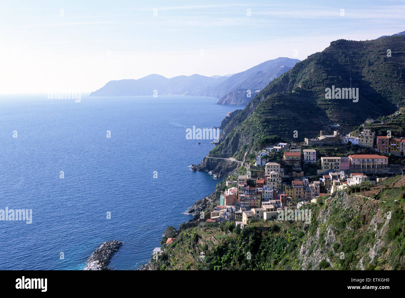 Italien, Ligurien, Cinque Terre, Riviera di Levante, Riomaggiore Stockfoto