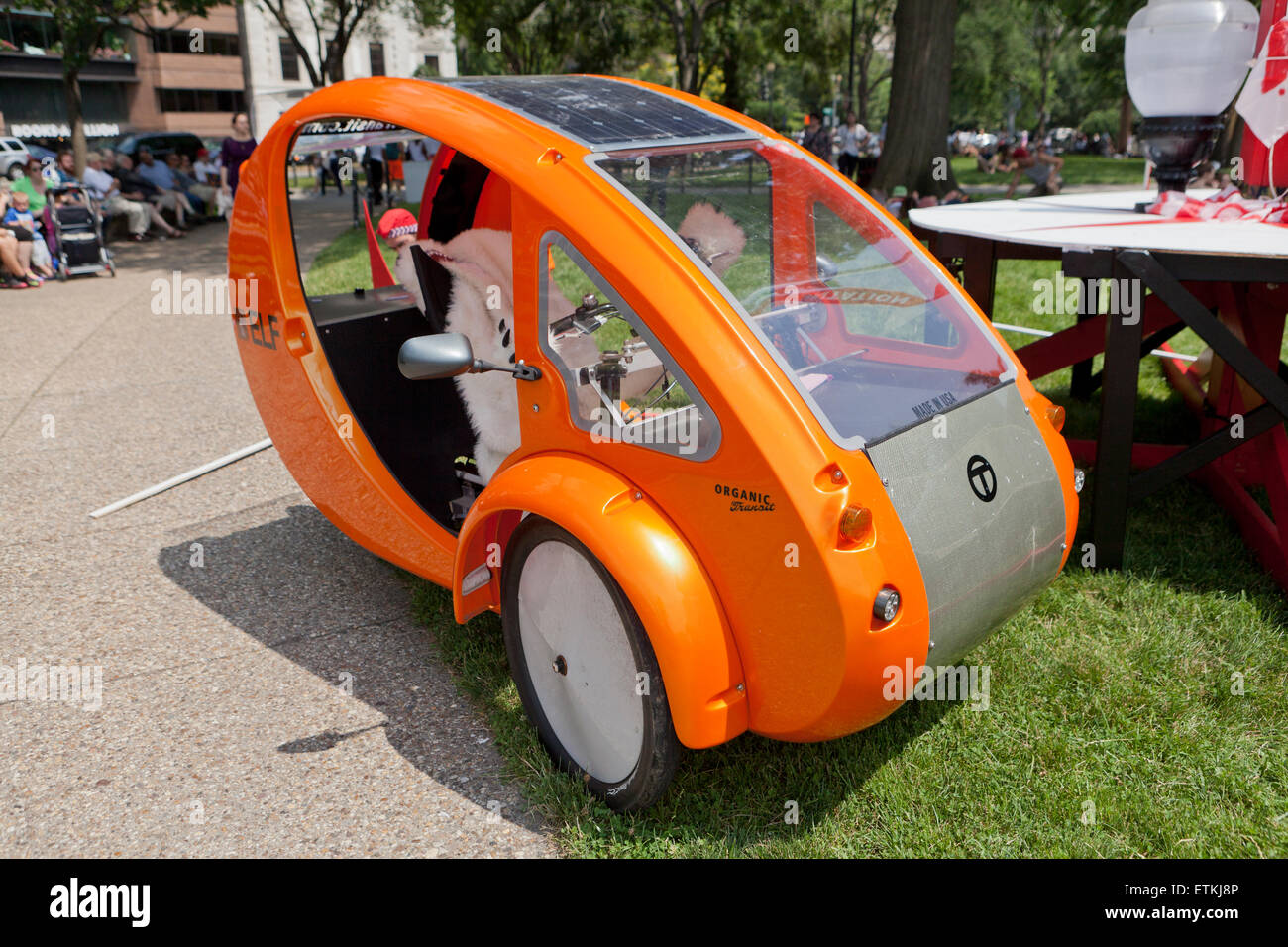ELF, solar angetriebene Elektro-Fahrzeug, durch organische Transit - USA Stockfoto