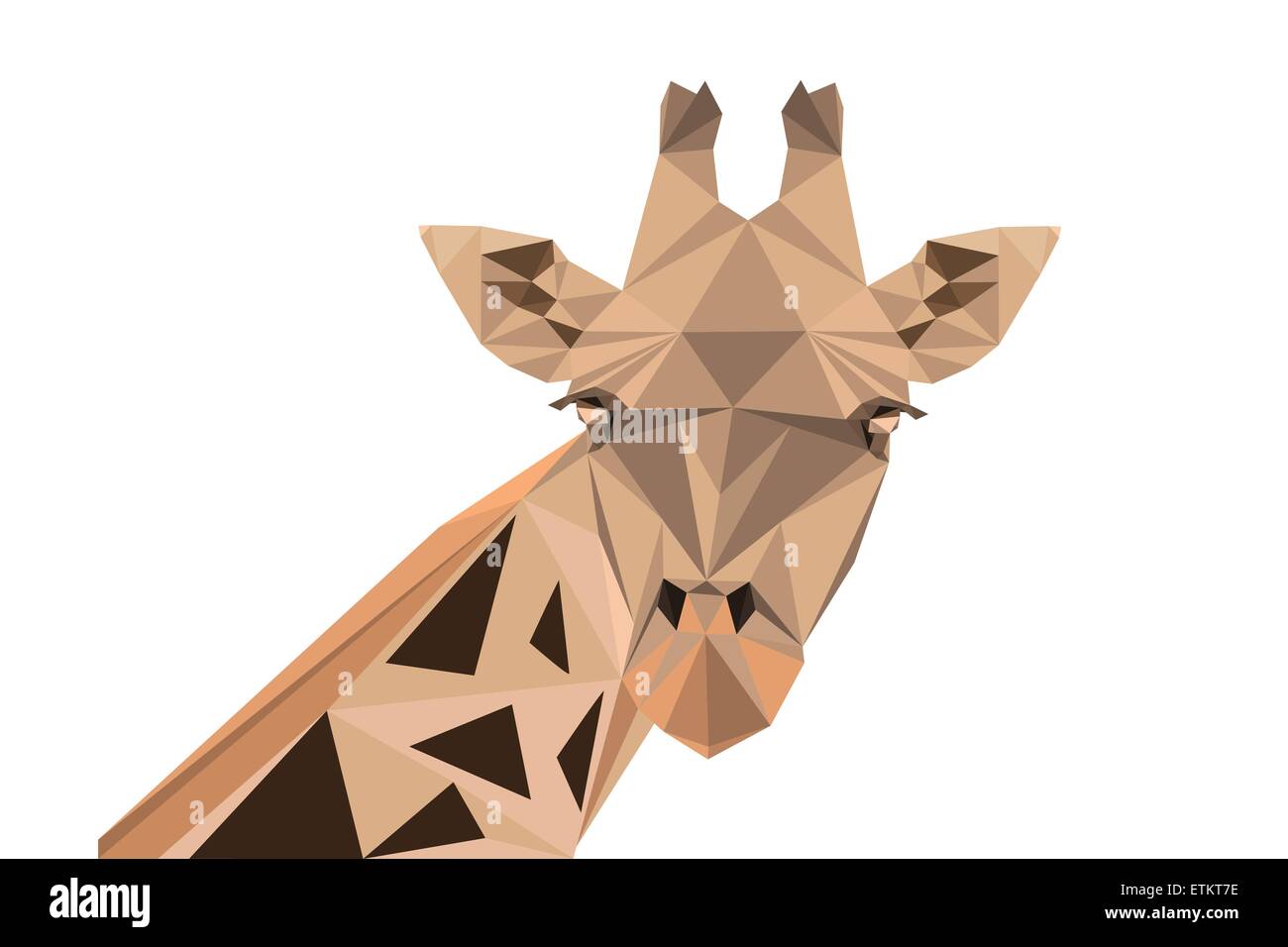 Abstrakte polygonalen Vektor-Illustration. Porträt der Giraffe. Stock Vektor