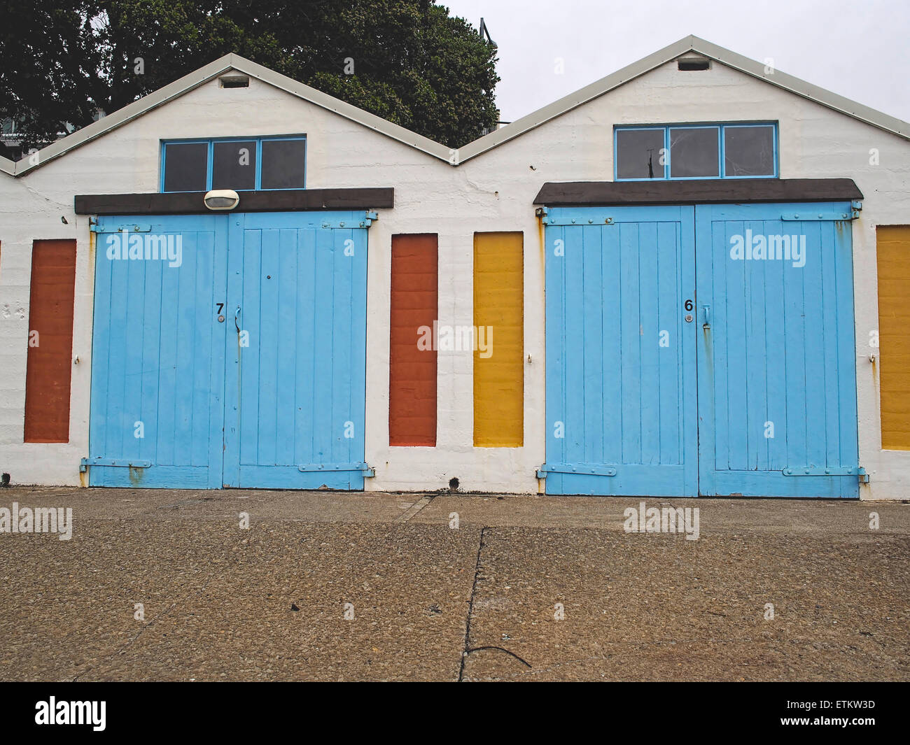 Wellington Harbour Boot Schuppen Stockfoto