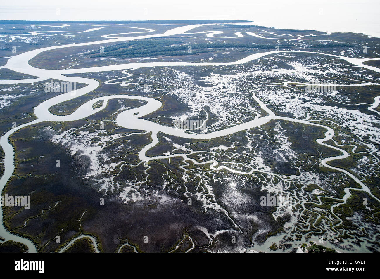 Luftbild der Landschaft in Georgia, USA Stockfoto