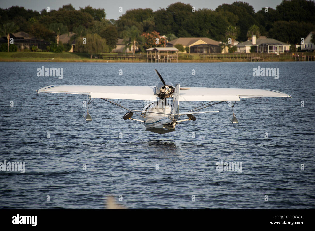 Wasserflugzeug landet im Wasser im Südosten der USA Stockfoto
