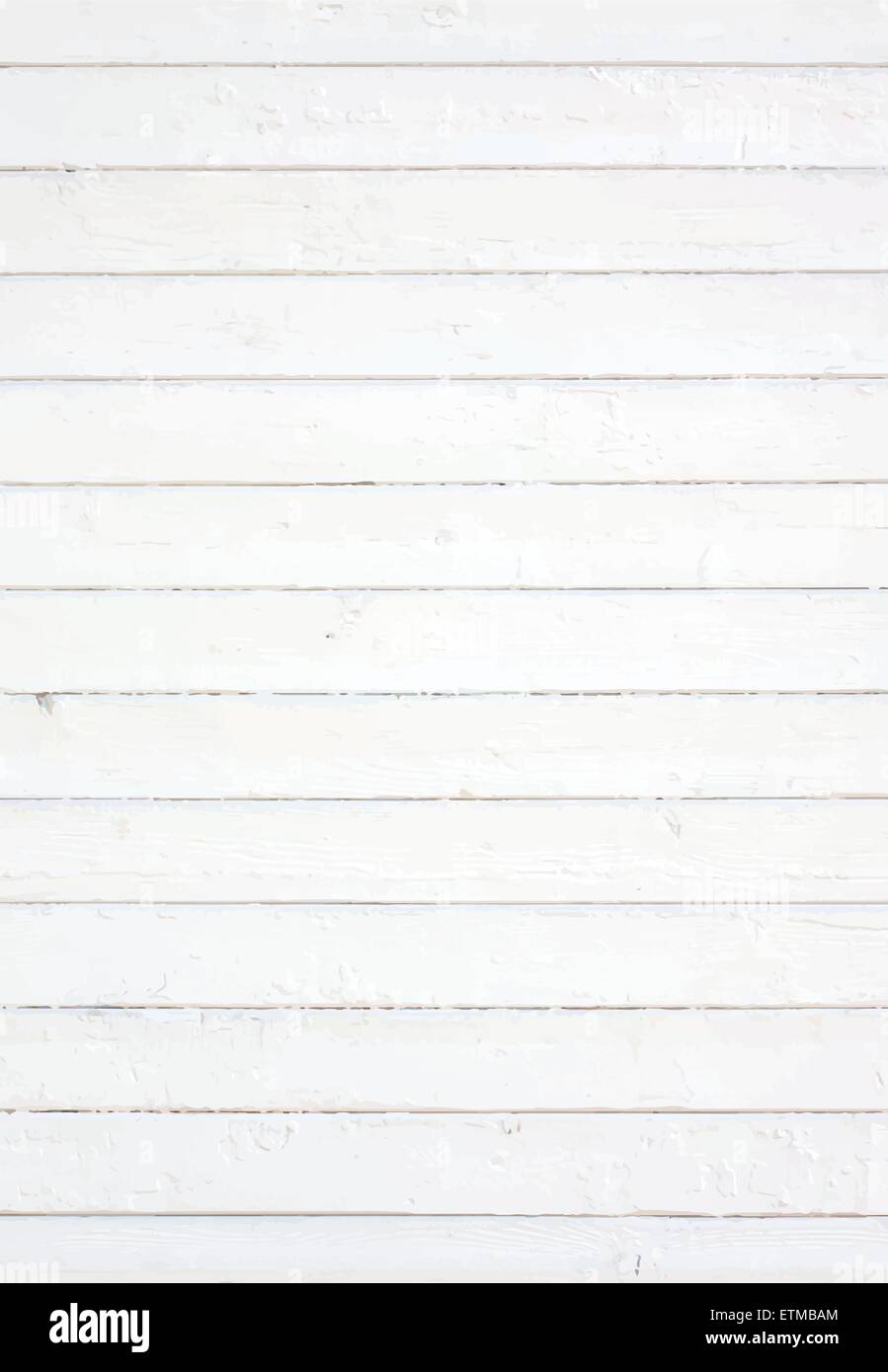 Weiß lackierter Tischfläche, Boden, Wand, Zaun. Hölzerne Struktur. Vektor-illustration Stock Vektor