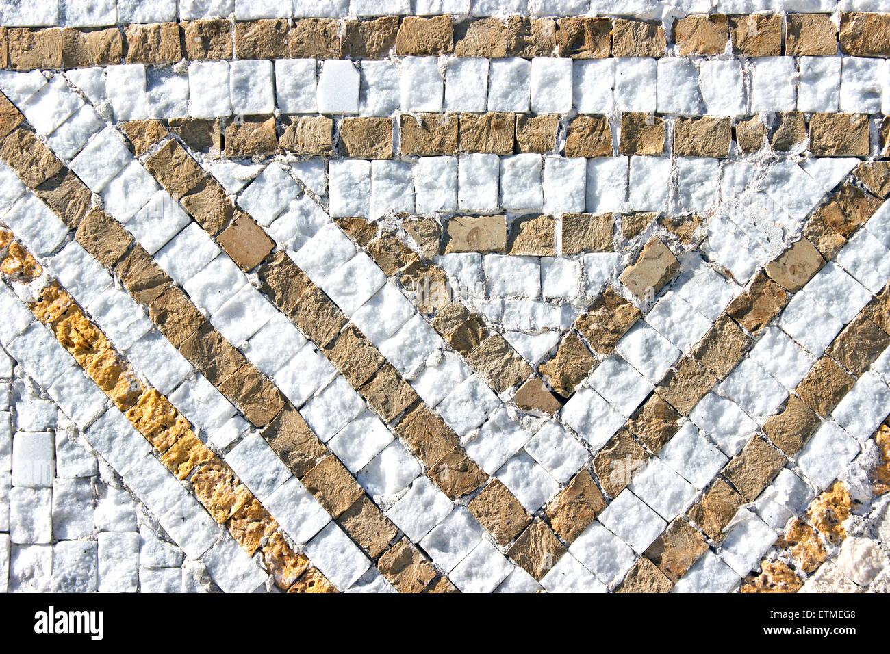 Marmor Naturstein Mosaik Textur als Hintergrund Stockfoto