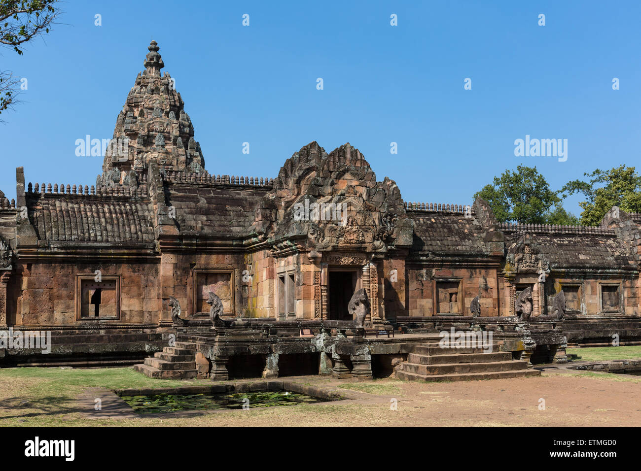 Östlichen Gopuram, Phanom Rung Historical Park, Khmer-Tempel, Buri Ram, Provinz Buriram, Isan, Isaan, Thailand Stockfoto