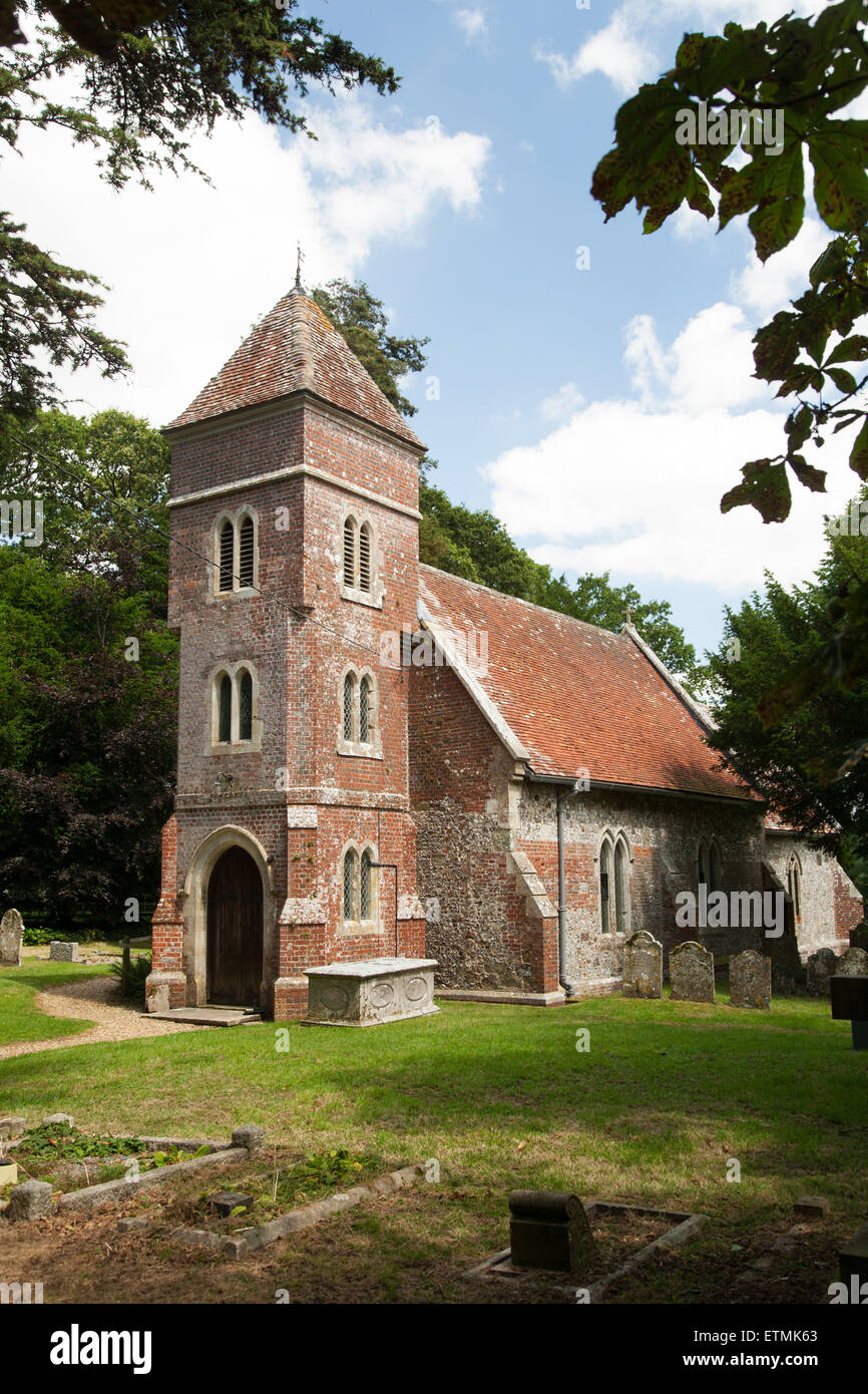 Kirche St. Leonard Whitsbury Stockfoto