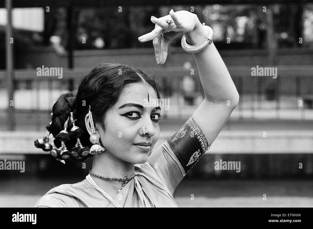 Indische klassische Tänzer, London, 28. August 1965. Stockfoto