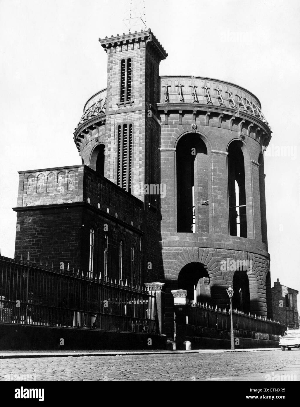 Everton Wasserwerk Turm, Margaret Street, Everton, Liverpool, England, 31. Dezember 1964. 1857 fertiggestellt. Stockfoto