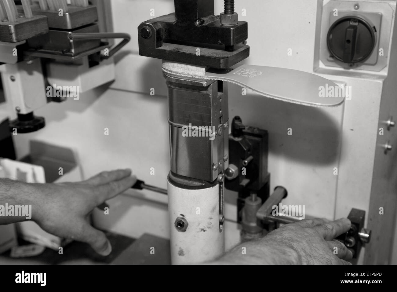 Traditionelle Herstellung Schuhe Stockfoto