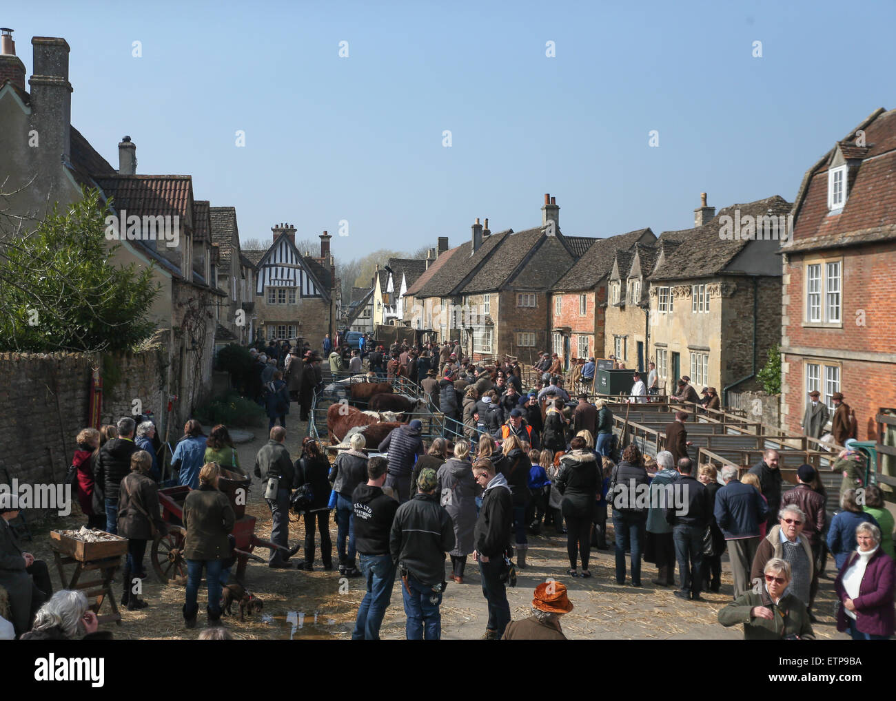 Shooting-Szenen für die neue Serie von "Downton Abbey" Wiltshire mit Cast: Atmosphäre wo: Wiltshire, Vereinigtes Königreich bei: 20. März 2015 Credit: WENN.com Stockfoto