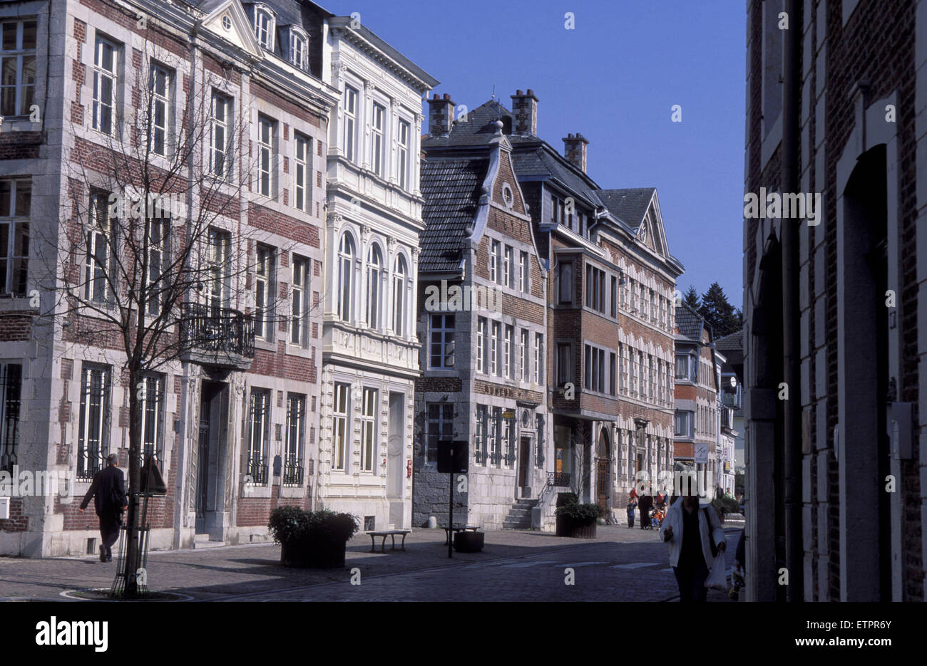 BEL, Belgien, Eastbelgium, Eupen, Häuser an der Gospertstreet.  BEL, Eupen, Belgien, Ostbelgien Haeuser eine der Gospertstrasse. Stockfoto
