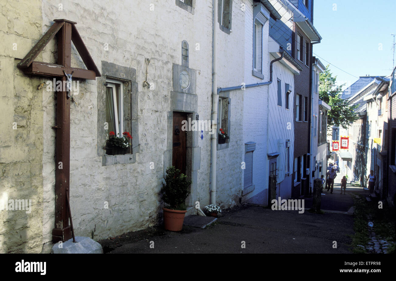 BEL, Belgien, Eastbelgium, Eupen, Häuser an der Straße Am Berg.  BEL, Eupen, Belgien, Ostbelgien Haeuser der Straße Am Berg Stockfoto