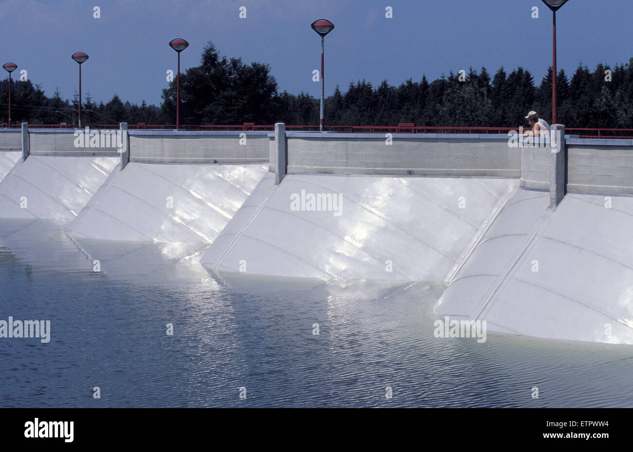 BEL, Belgien, Eastbelgium, die Ladephase See Buetgenbach.  BEL, Belgien, Ostbelgien, sterben Talsperre von Buetgenbach. Stockfoto