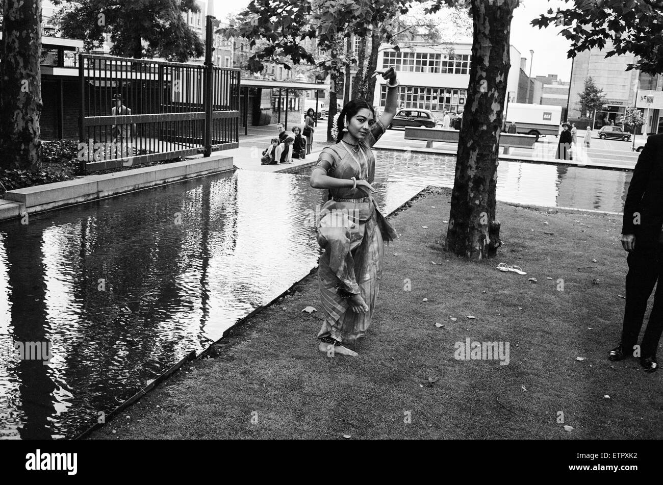 Indische klassische Tänzer, London, 28. August 1965. Stockfoto