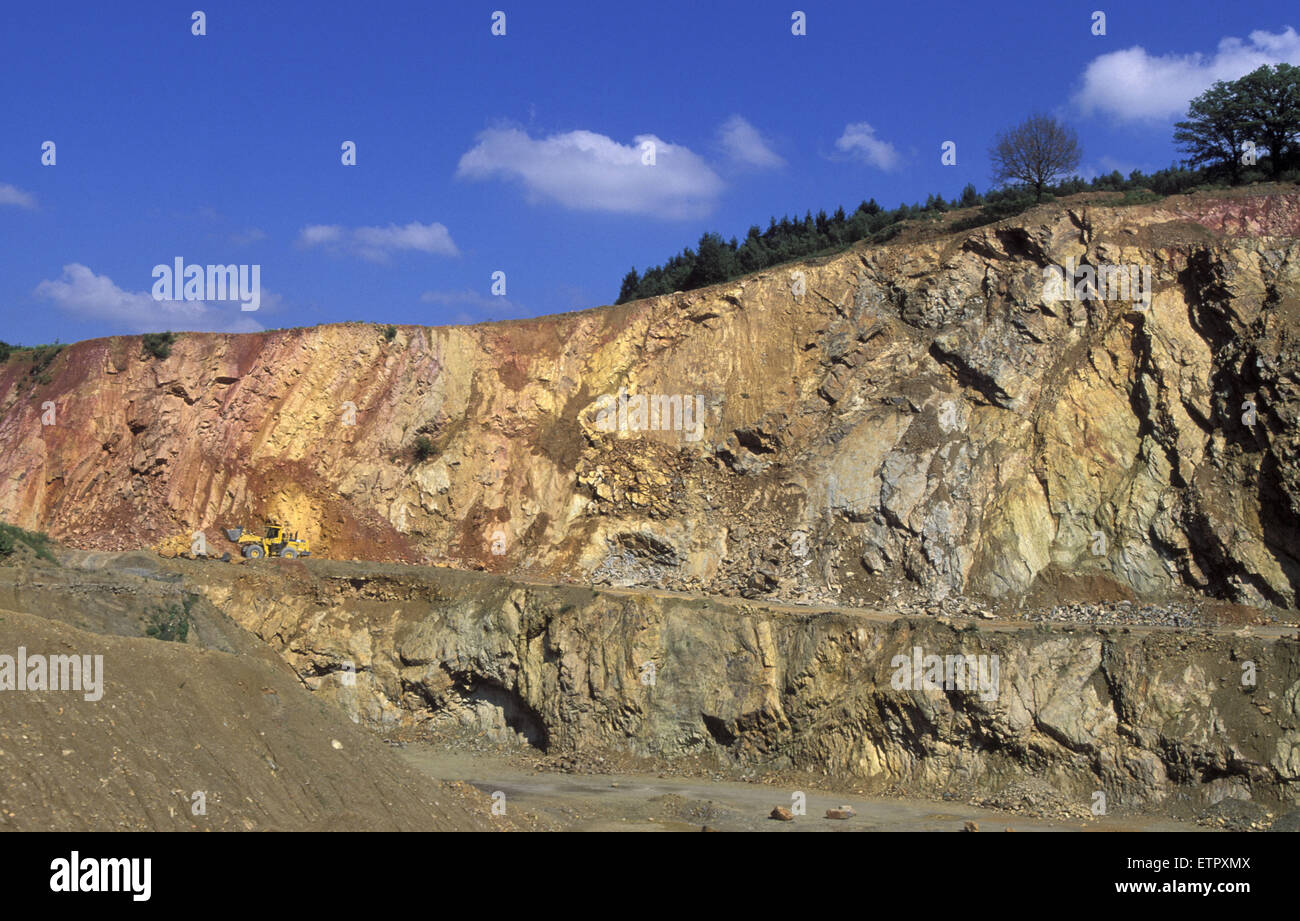 BEL, Belgien, Eastbelgium, Steinbruch in Pont in der Nähe von Ligneuville.  BEL, Belgien, Ostbelgien, Steinbruch Bei Pont Nahe Ligneuville. Stockfoto
